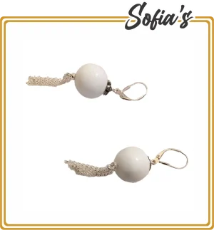 Onyx earrings and ball