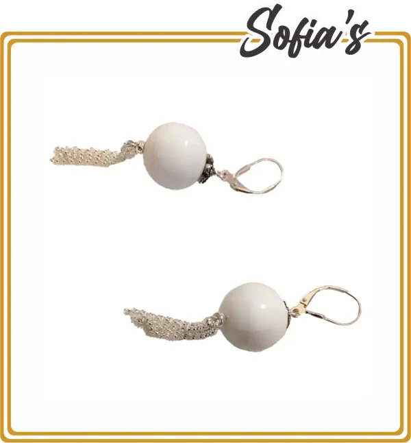 Onyx earrings and ball