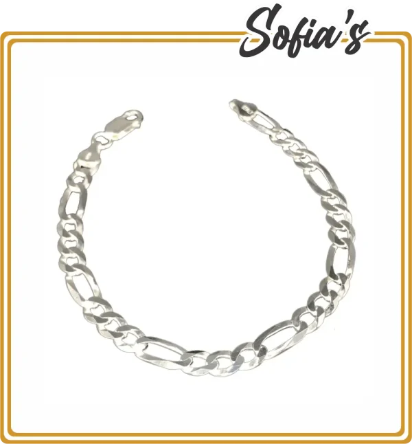 Silver double link bracelet