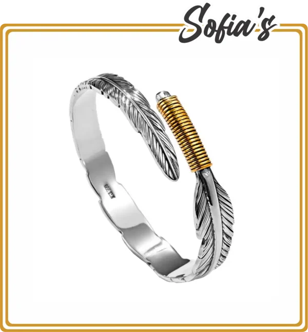 Bracelet with ethnic motifs with gold band