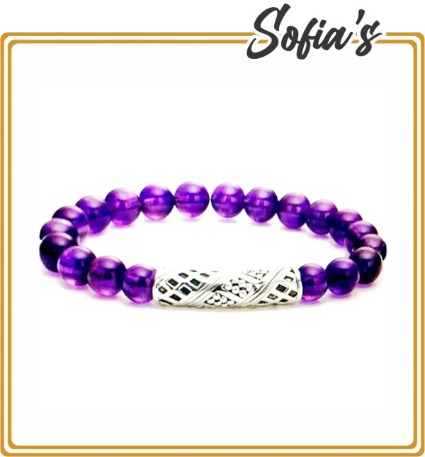 Bracelet of a single size with natural stones