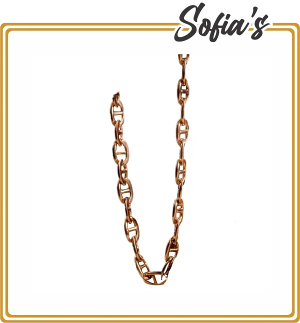 18k double-link chain