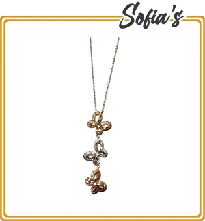 Chain with pendant butterfly pattern