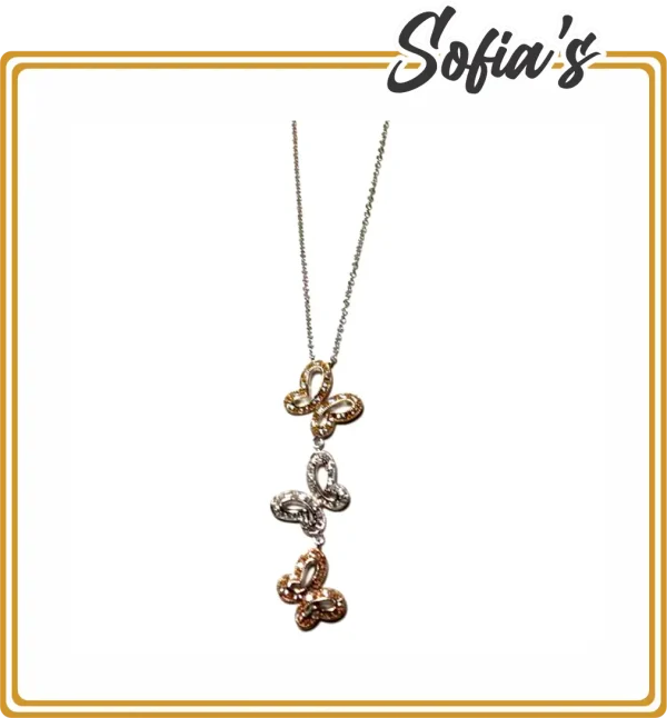 Chain with pendant butterfly pattern