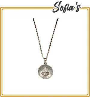 Silver chain and medal 9.25