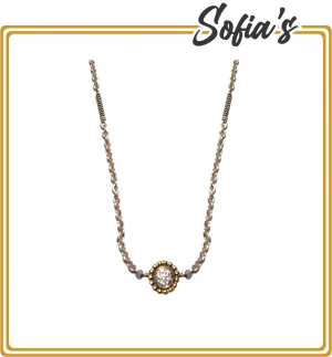 Necklace with diamond pendant