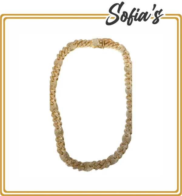 Large laminated gold chain