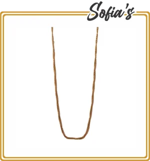 Long steel and gold chain