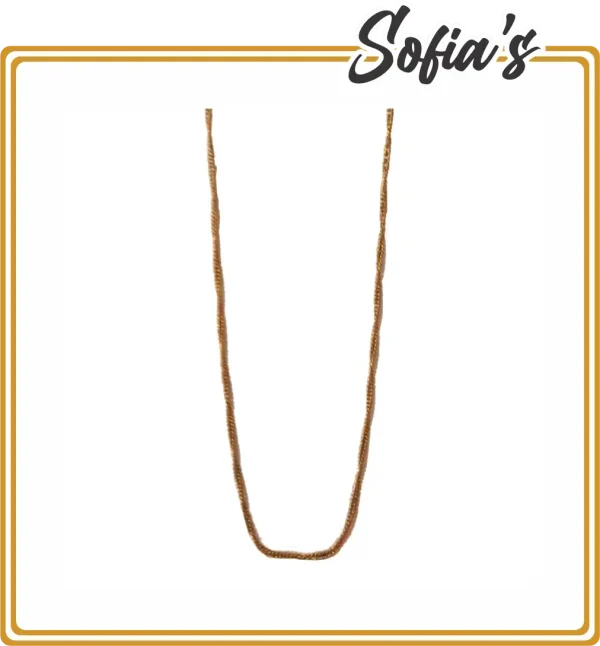 Long steel and gold chain