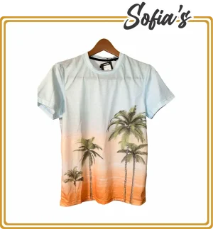 SIOX Palm Tree Print Shirt