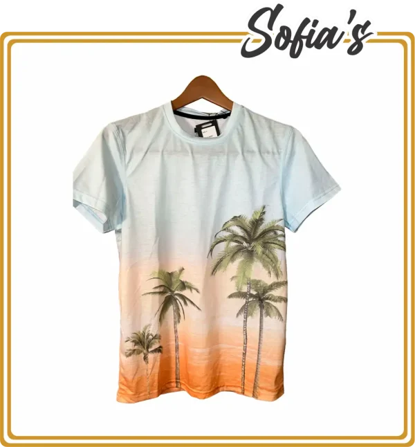 SIOX Palm Tree Print Shirt