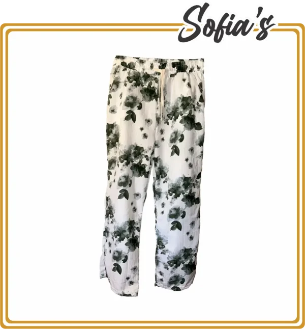 Rose Print Pants - Cristina