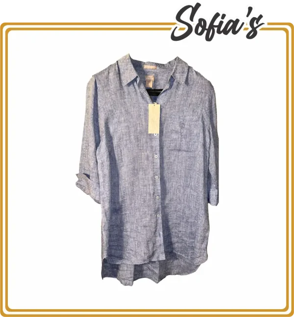 100% Linen Shirt Blouse by Chico's