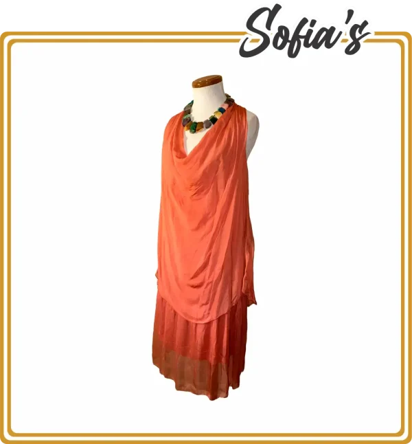 Silk Dress with Viscose Lining - Made in Italy