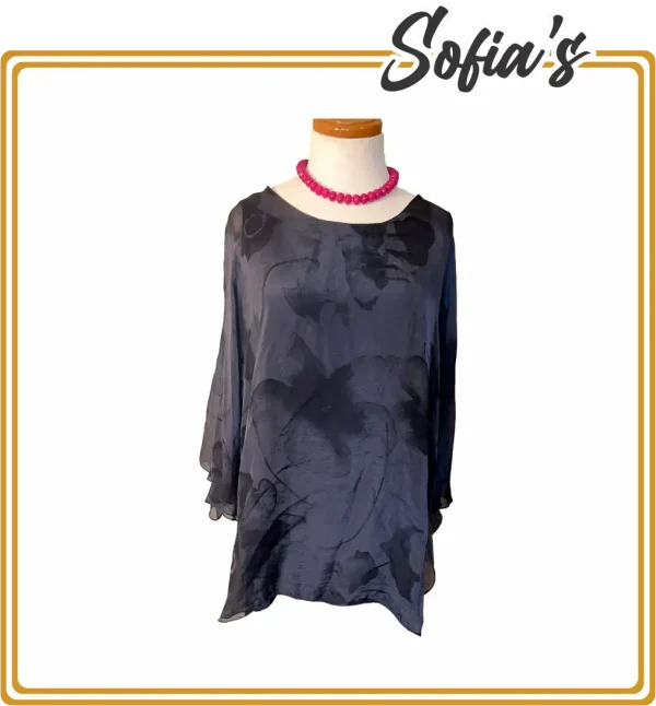 Loose Black Blouse, Made in Italy