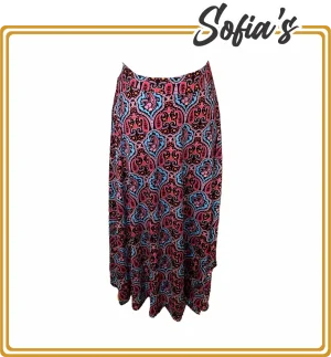 Long Printed Skirt - Acrylic and Spandex, Emely Brand