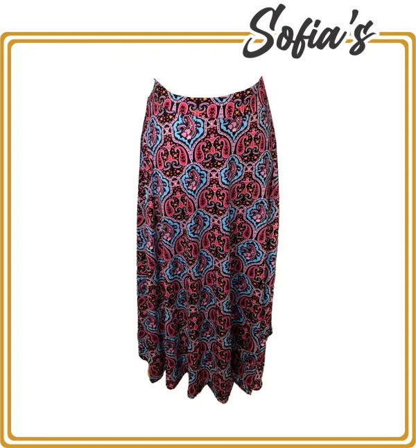 Long Printed Skirt - Acrylic and Spandex, Emely Brand