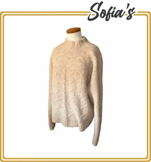 Knotted Sweater in Acrylic and Alpaca Wool - Baker English Brand