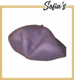 Lilac Wool Beret - Made in France