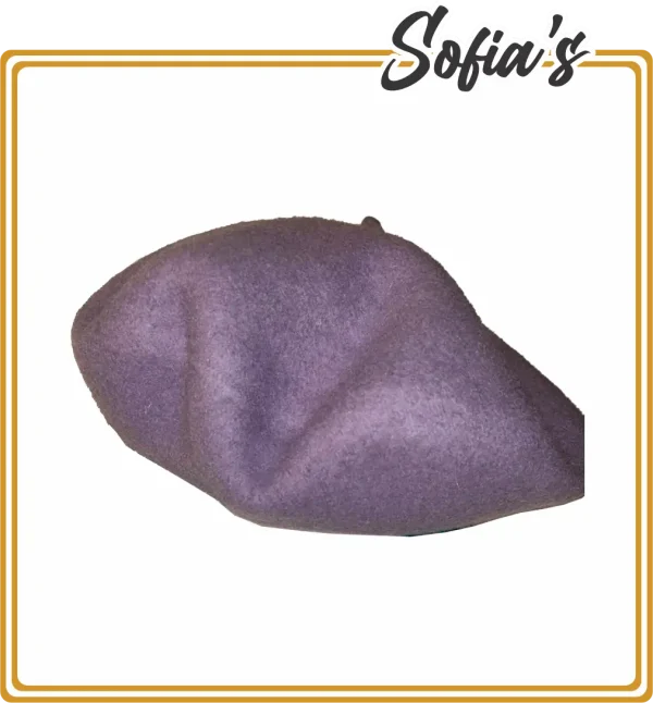 Lilac Wool Beret - Made in France