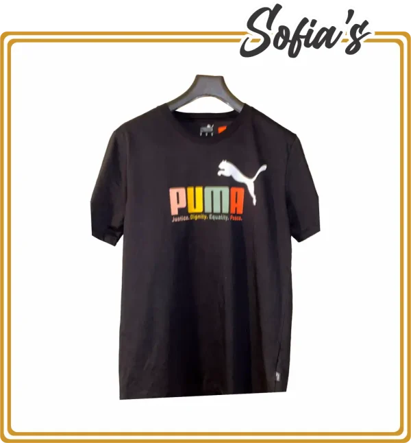 100% Cotton Puma T-Shirt - Black|