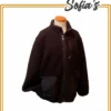 Unisex black synthetic jacket by Time and Tru