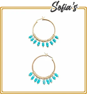 Silver earrings with tut stones