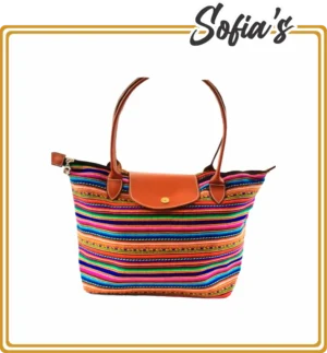 Eethnic Bag with Natural Leather Handles